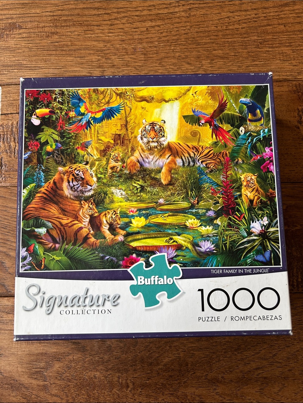 Buffalo Games Signature Collection Tiger Family in the Jungle Jigsaw Puzzle 1000
